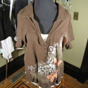 Maxim Liberty Butterfly Shirt Size 18/20W